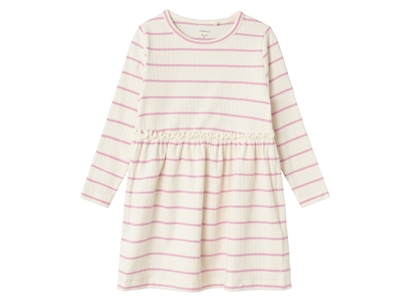 Name It jet stream/pastel lavender striped dress